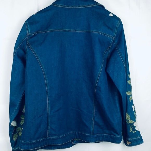 Tantrums Beautiful Denim Jean Embroidery Jean Jacket - Picture 4 of 5